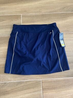 HEAD Blue Athletic Skort with White Piping